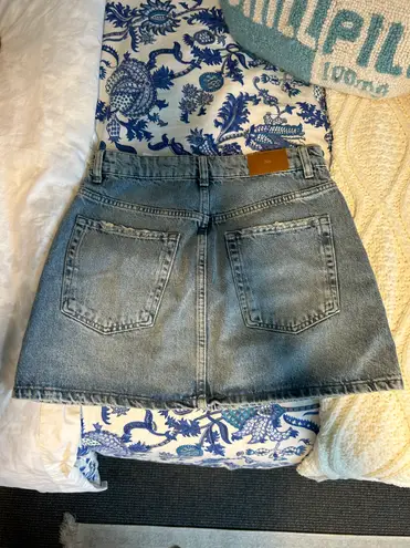 ZARA Blue Denim Mini Skirt