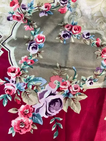 Adolfo VINTAGE: | ladies floral print silk scarf