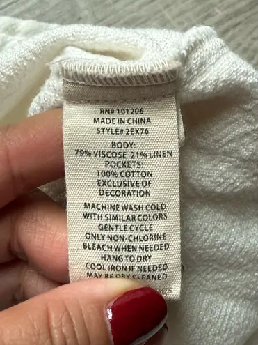 Soft Surroundings Mirage Embroidered Legs Wide Leg High Rise Pull On Pants Sz L