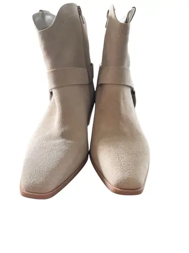 Open Edit Enzo Western Suede Boots β Taupe, Size 9, NWOB