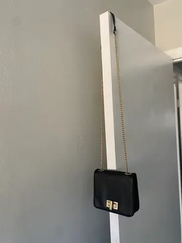 Forever 21 Black Crossbody Bag Gold Chain