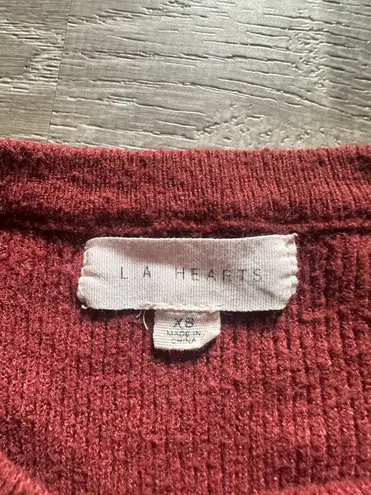 PacSun Maroon Cropped Sweater