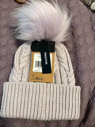 The North Face  Lavender Faux Fur Beanie 