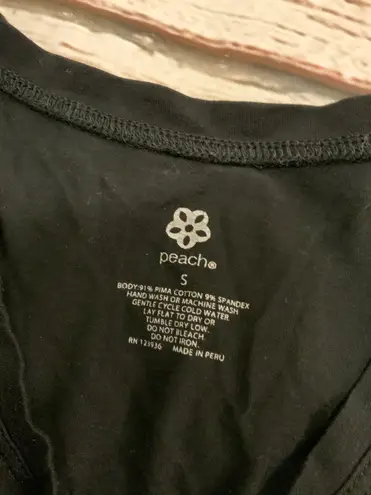 Peach Gym.Work.Play Black Tank Top