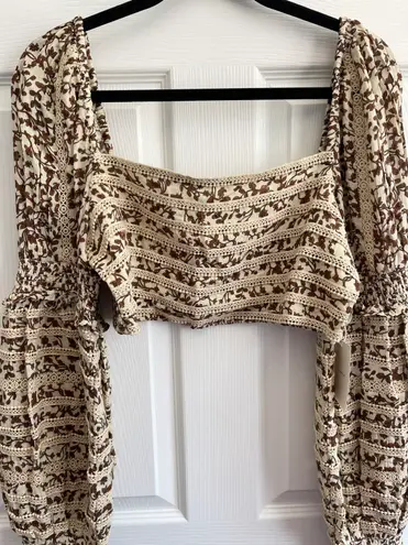 Tularosa Revolve  James Top in Priya Camel Floral