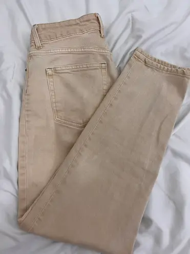 H&M Beige Mom Jeans