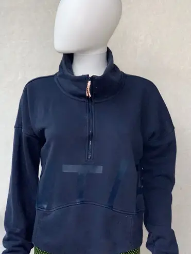 Nike Women's Funnel-Neck 1/2-Zip Top Navy