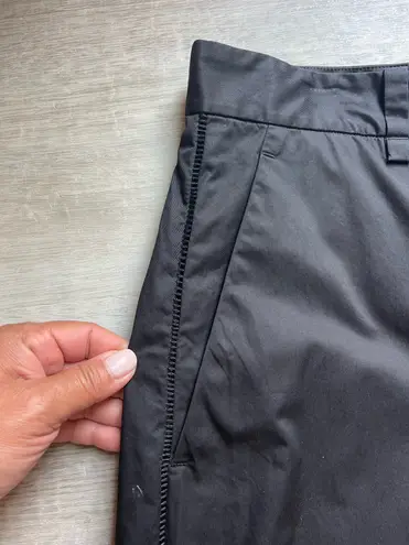 COS Women’s Black Cotton Pants With Side Open Stitching Size 6 Barrel Style Legs - Image 2