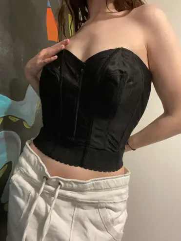 vintage lingerie corset top Black Size L