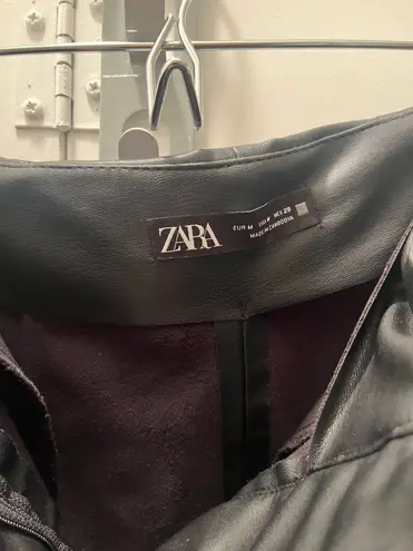 ZARA Leather High Waisted Pants