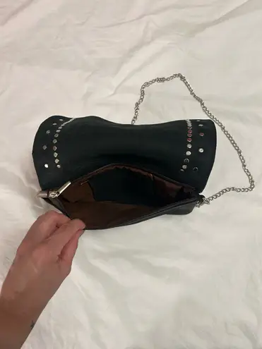 *Never used* Handmade leather crossbody bag from Morocco Black