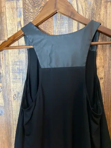 BCBGeneration Black Racerback Maxi Gown Dress STRETCH Faux Leather Medium