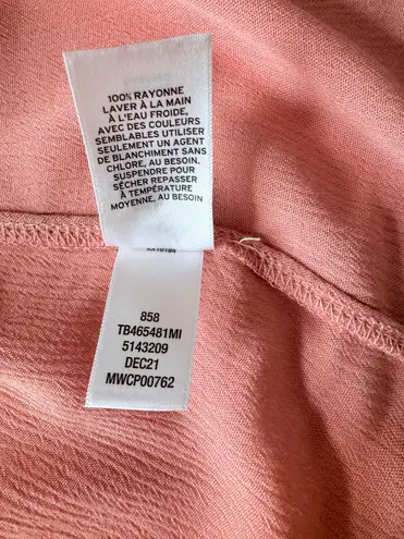 Treasure & Bond Pink Rosette Woven Maxi Dress Sz M Spaghetti Strap Designer New