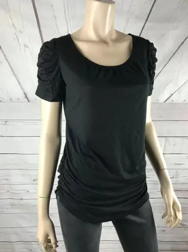 Style & Co Black Short Sleeve Casual Tee NWT XS