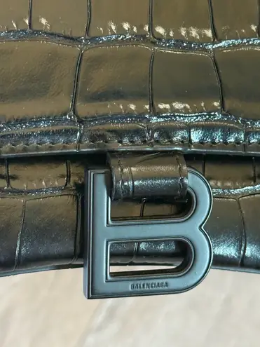 Balenciaga Crocodile Hourglass Small Handbag