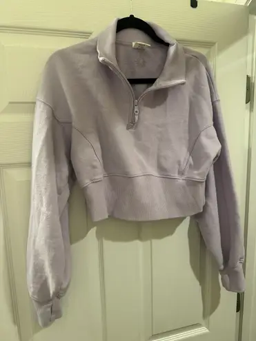 Aerie Lavender Offline Crop Half Zip Jacket