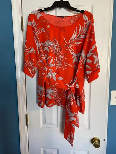 West Kei Tie Front Cuffed Sleeve Blouse