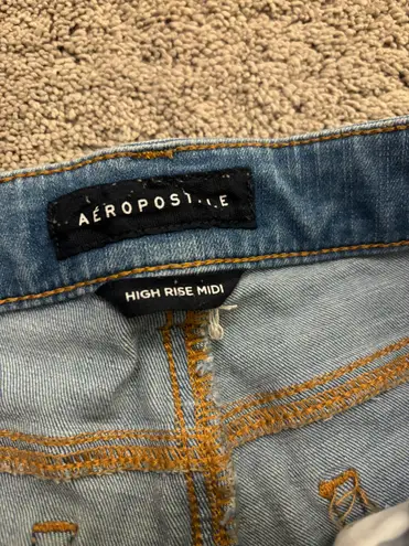 Aeropostale Ripped Jean Shorts