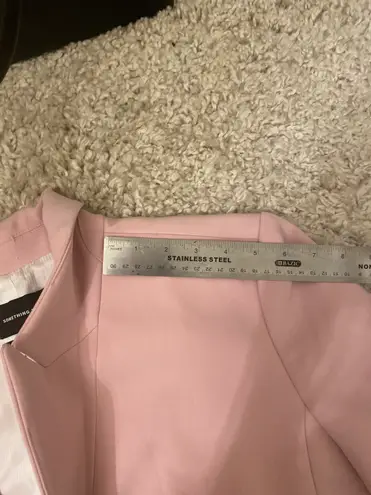 Revolve Baby Light Pink Oversized Slouchy Narrow Lapel Blazer