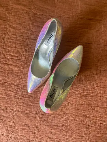 Dune London Iridescent Burst Snakeskin Stiletto Heels