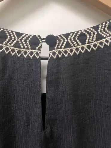 THML NWT Sayulita Embroidered black shift dress, size XS