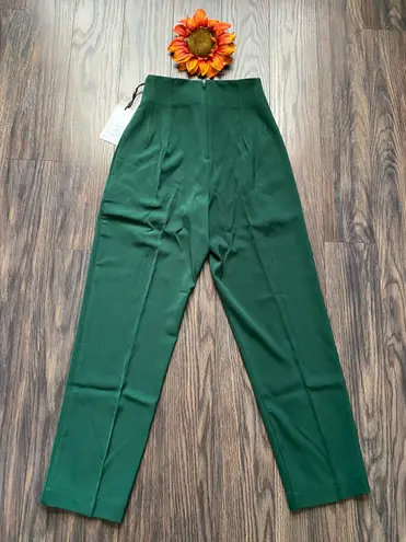 Unique Vintage NWT  Emerald Green High Waisted Trouser Pants | X-SMALL |