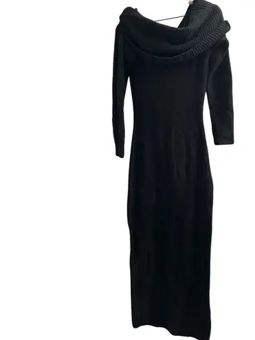 SKIMS NWT Cozy Knit Off the Shoulder Dress XL Onyx