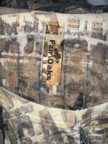 Fair Oaks Ferris Wheel Graphic Tee Sepia Cityscape Beaded Top Women’s M USA Multiple Size M