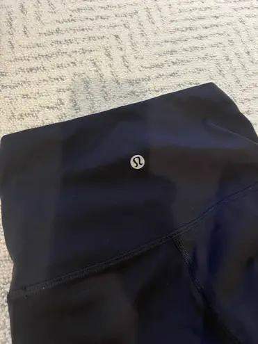 Lululemon Black Wunder Under Scalloped 24” Leggings