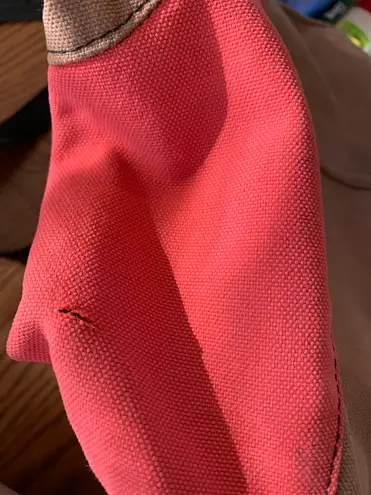 Equipment Tan/Pink Cotton Overland Tote Bag Purse