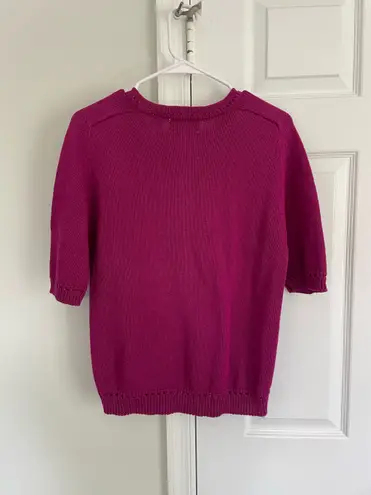 Huntington Ridge Ramie Cotton Magenta Pink Sweater Leontine Size S Feminine