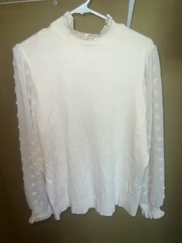 Ling Sleeve Turtleneck Blouse Size XL