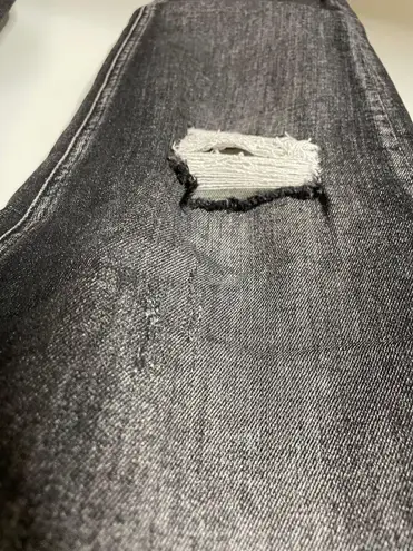 Risen Los Angeles Distressed Boyfriend Straight Cropped Jeans Raw Hem 1XL NWT