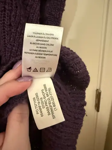 Natural Reflections Dark Purple Textured Knit Hoodie XL