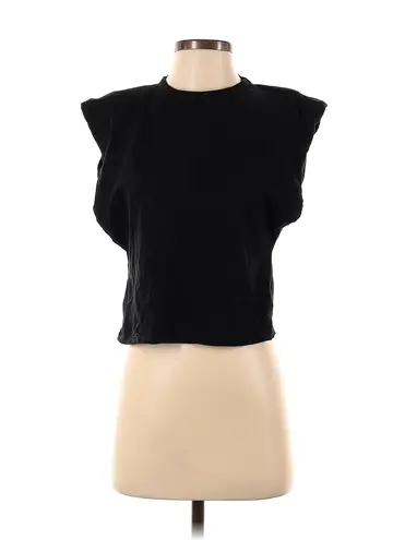 Nasty Gal Black Padded Shoulders Tank Top