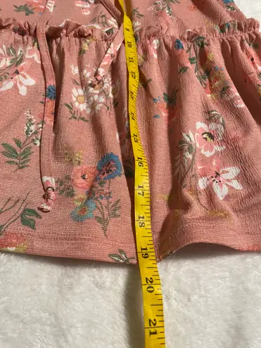 Shosho Mini Skirt Pink Floral Pull On Elastic Waist