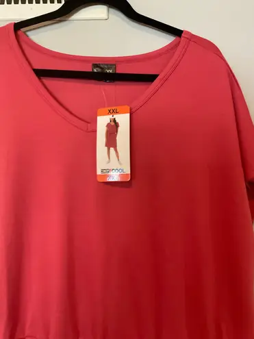 32 Degrees Heat 32 Degrees Women's V-neck Dress,garnet rose, xxl