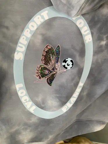 Handmade Custom “Support your local Planet” Tie Dye Hoodie