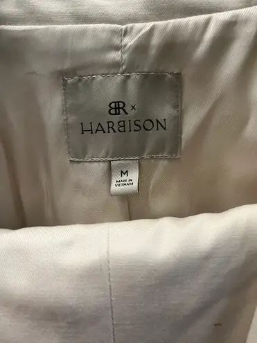 Banana Republic BR x Harbison Safari Suit Jacket Color Transition Cream White