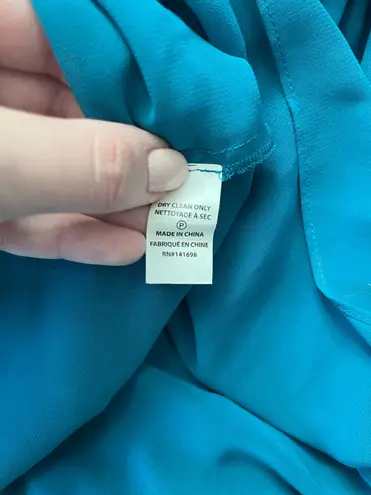 Ramy Brook Kit Dress Flutter Sleeve Mini Teal Small