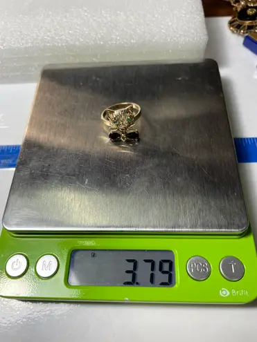 Head 10KT Yellow Gold Clyde Duneier Cat’s With Bow Ring 7