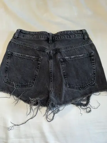 Topshop Black Moto Mom Jean Shorts