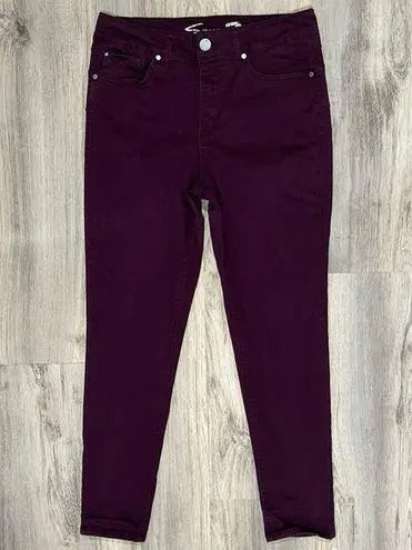 Seven7  Jeans Women’s High Rise Skinny Booty Shaper Ankle Pants Burgundy Size 12