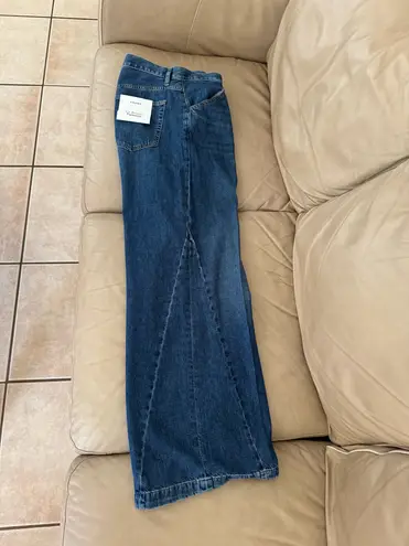 Frame Le Baggy Palazzo Wide Leg Jeans in Bryce. Size 31. MSRP $288