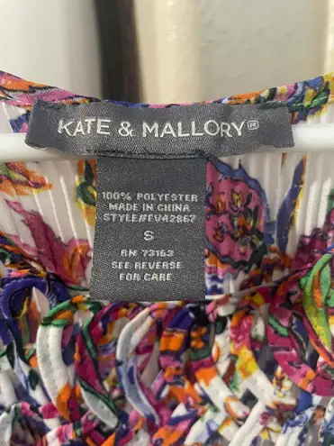 Kate & Mallory Womens Floral Cold Shoulder bellsleeve Top