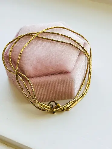 Anthropologie 18K Link Minimalist Tarnish Res.Chain*