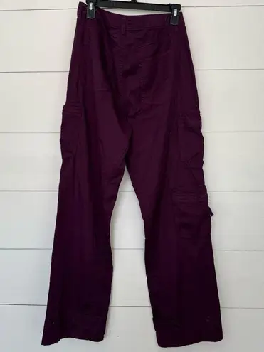 Pistola Women’s 30 Purple Bobbie Mid Rise Loose Straight Cargo Pants
