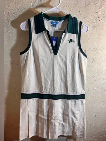 Prince Tennis Dress White and Green Mini athletic tennis prep pickleball summer Size M