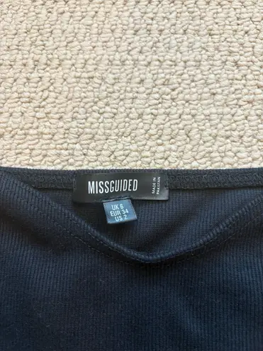 Long Flared Sleeve Top Black Size 2