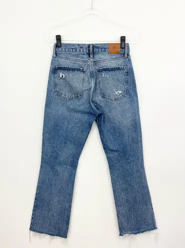 ANINE BING Lara Ripped Frayed Hem Kick Flare Jeans